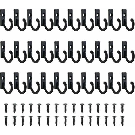 Ganchos pequeños vintage para colgar llaves de pared, ganchos para joyas, ganchos para ropa, ganchos con tornillos, perchero para baño o cocina.