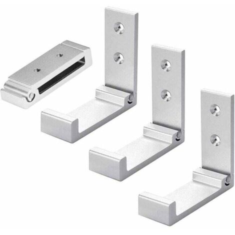ganchos plegables de aleación de aluminio para perchero, ganchos plegables de 90°, autoadhesivos para baño.