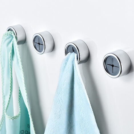 Ganchos redondos autoadhesivos para toallas de cocina, para fijar a la pared. Soporte para toallas de mano, para colgar en la puerta de un armario.