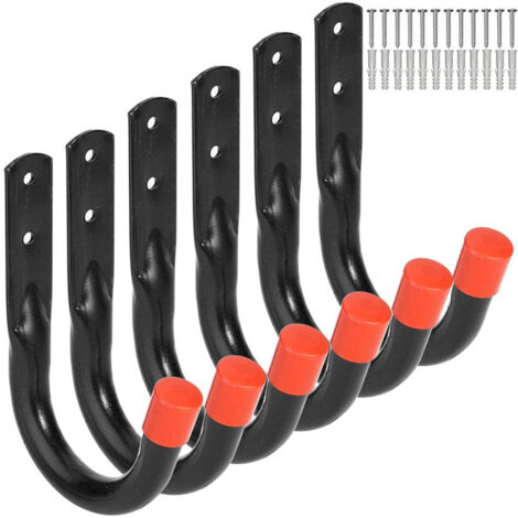 ganchos resistentes para almacenamiento de garaje, montaje en pared universal, montaje en pared en forma de U, ganchos para colgar bicicletas, sillas, escaleras, mangueras, herramientas y cobertizos d