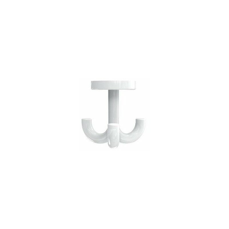 

Ganchos triples con contraplaca por encima de 15 mm blanco - Hewi