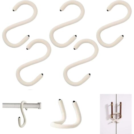 Ganci a S flessibili per appendere oggetti questi ganci a S flessibili possono essere utilizzati in garage, armadi, supporti per piante e supporti in rattan (confezione da 5).
