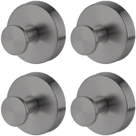 ganci a ventosa - Acciaio inossidabile - Riutilizzabili - Non richiedono foratura - Adatti per cucina e bagno - Aderiscono a superfici in vetro lisce - Grigio
