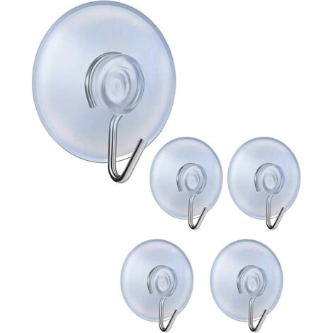 ganci a ventosa, ganci a parete trasparenti rimovibili con ventosa per bagno, cucina, doccia, asciugamani, ganci a parete, accessori (50 mm)