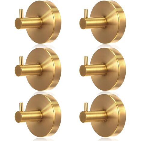 Ganci a ventosa - Ganci a ventosa resistenti - Riutilizzabili - Set da 6 - Acciaio inox 304 - Portasciugamani - Ganci a ventosa girevoli - Ganci impermeabili per cucina e bagno - Carico massimo per ga