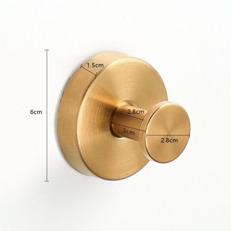 Ganci a ventosa per doccia, ganci a ventosa rimovibili per appendere asciugamani, accappatoi e spugne da doccia su pareti del bagno, cucine, vetro, specchi e piastrelle - Oro (set da 4)