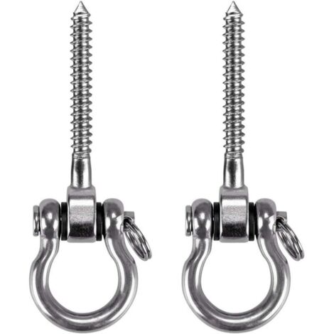 Ganci a vite da soffitto in acciaio inox 304 ad alta resistenza con inclinazione a 180°, per aree gioco interne ed esterne, yoga, amache, altalene di corda, sedie sospese e sacchi di sabbia. Peso mass