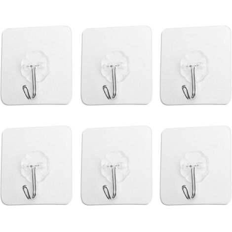 ganci adesivi da 70 mm, impermeabili, senza chiodi, ideali per appendere cappotti, sciarpe, asciugamani, borse e chiavi in bagno, cucina e ufficio.