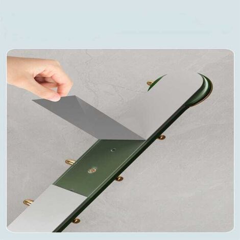 Ganci adesivi da parete resistenti – Appendiabiti da parete senza foratura, ganci da bagno, 42x8,8 cm, verde