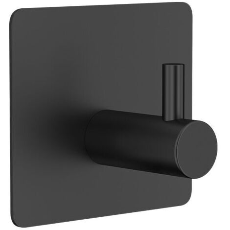 Ganci adesivi, ganci da parete per bagno, portasciugamani senza foratura, portasciugamani da cucina in acciaio inox, nero