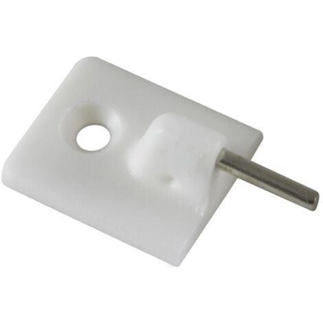 MASIDEF ganci adesivi per bacchette tenda in plastica bianca 4 pz.