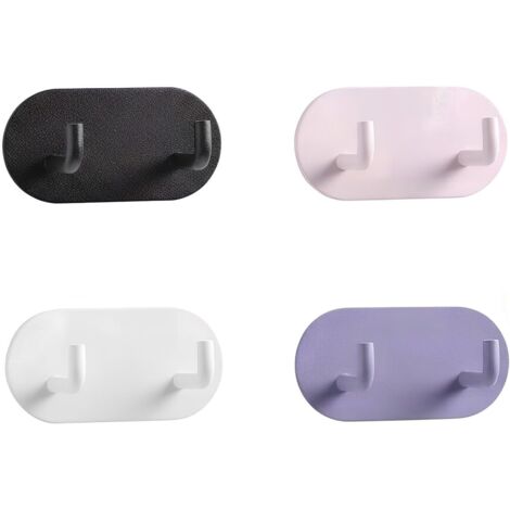 Ganci adesivi Set di 4, Gancio portasciugamani in acciaio inossidabile, Gancio adesivo resistente, Gancio adesivo senza chiodi, Portasciugamani, per cucina, bagno, armadi, ufficio, porte, pareti (oriz
