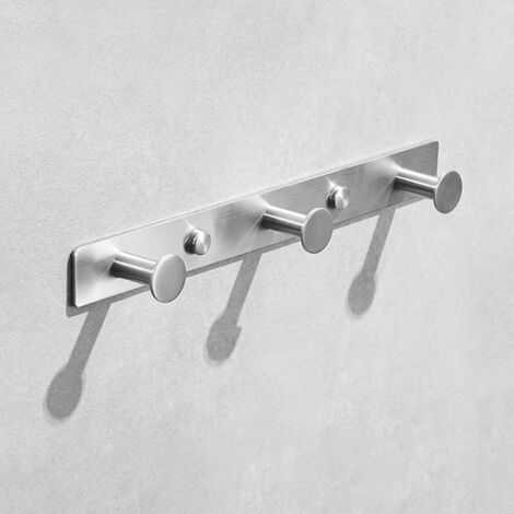 Appendiabiti da parete, in acciaio inox resistente, con 4 ganci