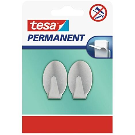 Ganci appendiabiti in metallo autoadesivi Tesa 2 pezzi