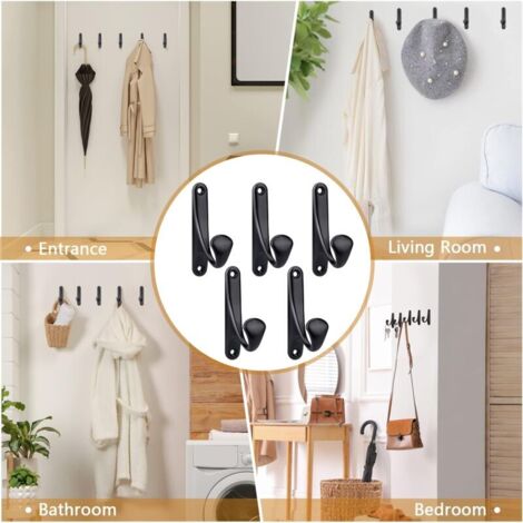 ganci appendiabiti minimalisti da parete, robusto appendiabiti in lega di zinco per telai di porte, ingressi, camere da letto, bagni, uso versatile