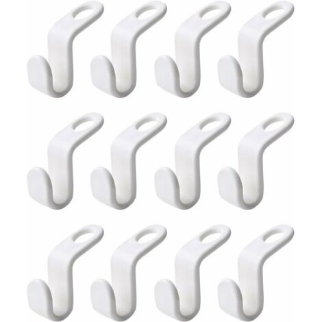 Ganci appendiabiti salvaspazio, attacco per appendere, clip di estensione per guardaroba, organizer per vestiti, gancio di estensione per grucce, grucce salvaspazio (12 pezzi)