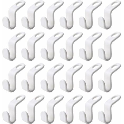 Ganci appendiabiti salvaspazio, clip di prolunga per appendini, ganci appendiabiti per guardaroba, ganci appendiabiti salvaspazio (24 pezzi)