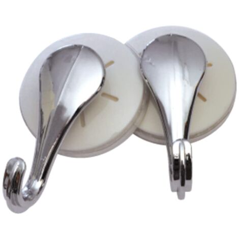 Ganci Appenditutto Bianchi Ventose Push & Fix 2 Pz