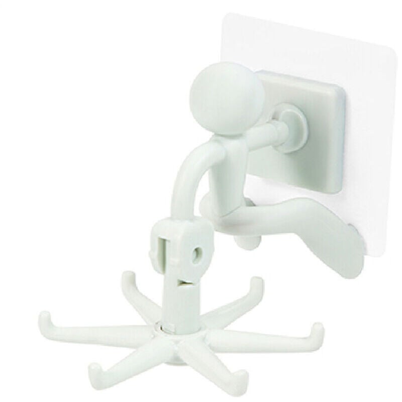 Image of KZQ - Ganci autoadesivi girevoli a 360 gradi per cucina, bagno, parete e porta.