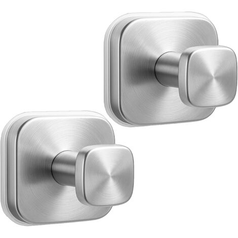 Ganci da doccia riutilizzabili con ventosa, adatti a finestre in vetro, specchi e bagni. Ganci portasciugamani staccabili, set da 2 (argento).
