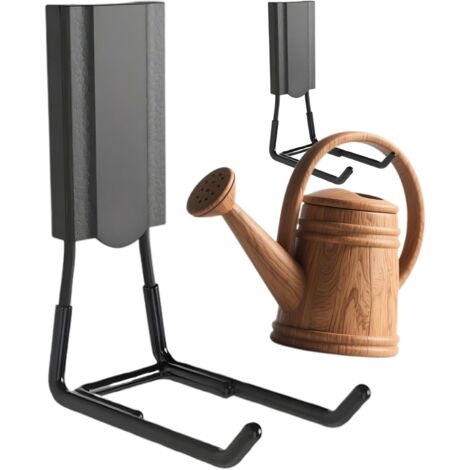 ganci da garage, supporto magnetico da parete, 15 x 9,5 x 4,5 cm, ripiano portaoggetti, organizer salvaspazio, staffa di montaggio in acciaio solido per tenere attrezzi da giardino, tubi flessibili,