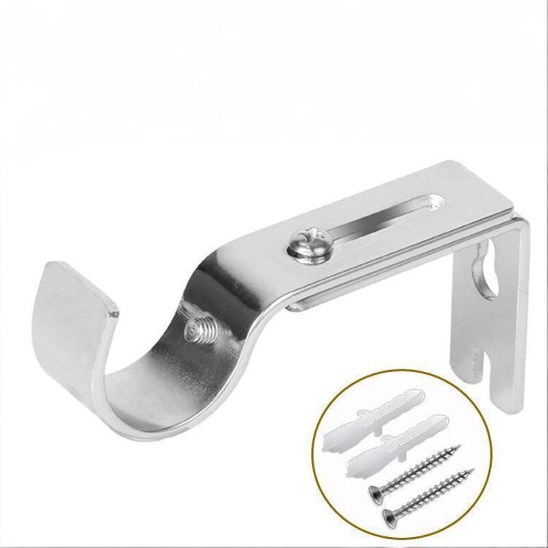 Ganci da parete regolabili per impieghi gravosi per aste per tende da 2,5 cm (1 pollice), set da 2, nichel argento