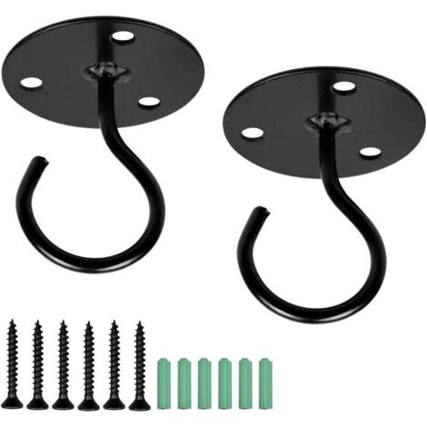 ganci da soffitto per appendere piante, cestini, campanelli a vento, accessori di montaggio con viti, gancio da parete in ferro per camera da letto, soggiorno, balcone