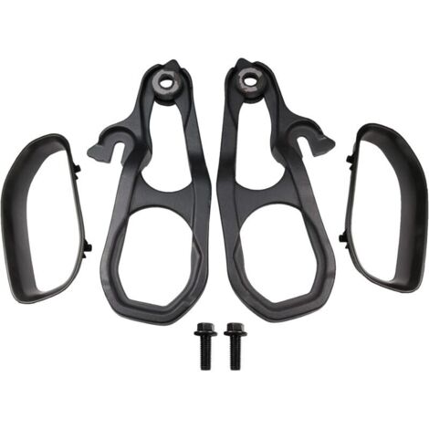 Ganci di traino anteriori sinistro e destro con cornice paraurti, ricambio nero per Dodge Ram 1500 con motori da 3,6 L e 5,7 L, 2019-2023. Sostituiscono il codice articolo 82215268AB.