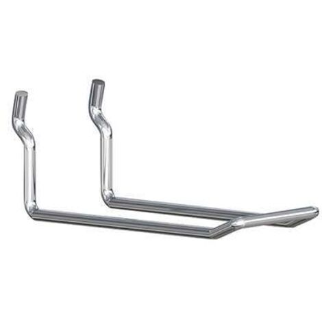 ganci doppi in metallo per pannello forato - 10 cm. - 10 pz.