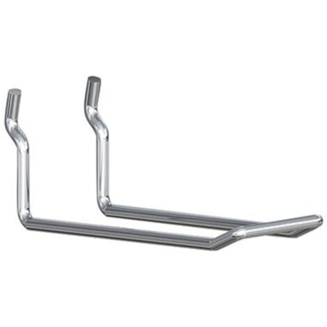 Ganci doppi in metallo per pannello forato - 14 cm. - 8 pz.