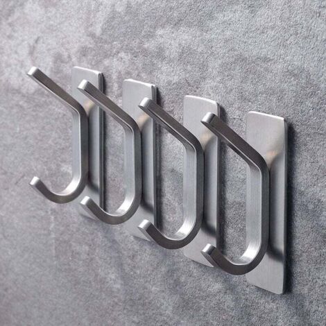 ganci, ganci autoadesivi, ganci per asciugamani, non richiede foratura, ganci adesivi, acciaio inossidabile, ganci per cappotti, bagno, non richiede foratura e ganci da parete per cucina