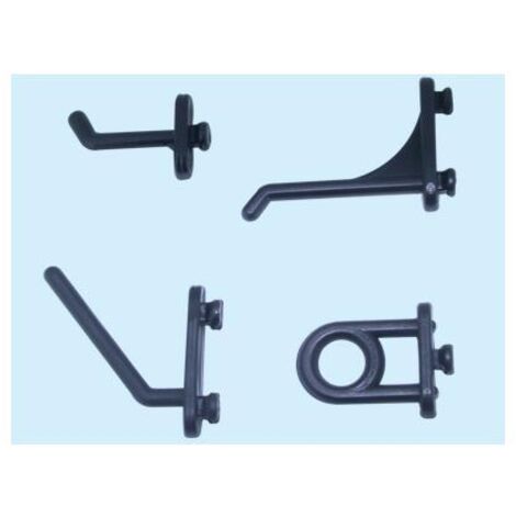 GANCI IN NYLON PER PANNELLI FORATI GANCIO PER PANNELLO FORATO CF. 100PZ