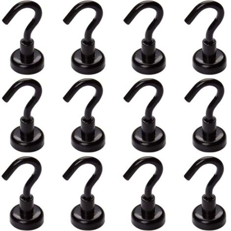 Ganci magnetici da 12 libbre, confezione da 12 ganci magnetici al neodimio