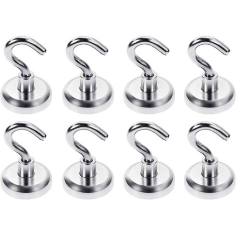 Ganci magnetici, potente magnete al neodimio, forza di tenuta di 36 kg, i migliori ganci magnetici per mobili da cucina e garage interni ed esterni