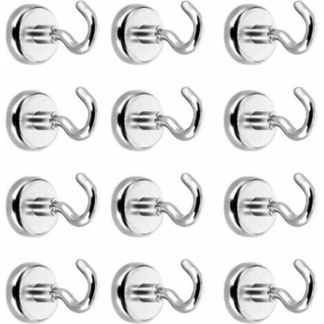 Ganci magnetici, potenti magneti al neodimio, forza di trazione 3-5 kg (confezione da 12)