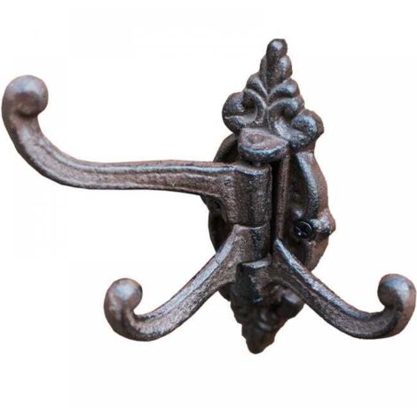 Ganci multifunzionali, ganci da parete pieghevoli a più livelli e angolazioni, stile decorativo retrò, adatti a supermercati e giardini.