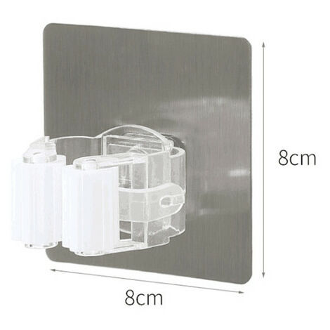 Ganci multiuso porta scopa organizzatore a parete cremagliera spazzola scopa appendiabiti gancio cucina bagno gancio impermeabile autoadesivo,Single button white