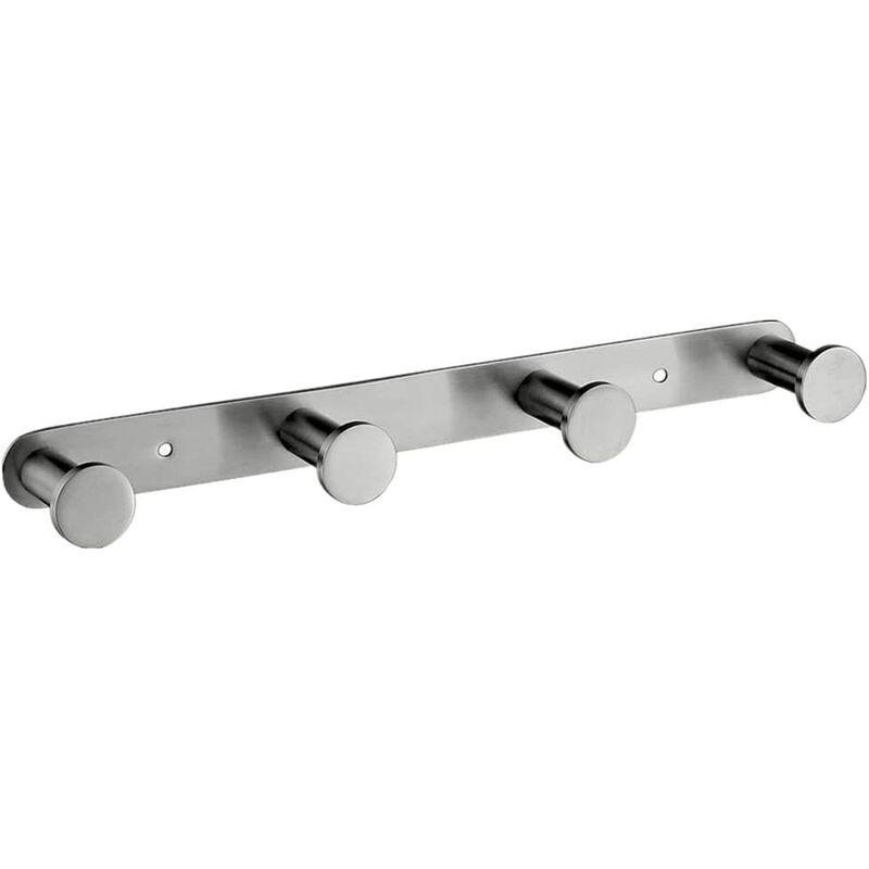 Appendiabiti Da Parete Relaxdays In Stile Industriale – Barra In Acciaio Da 140 Cm Con 6 Ganci A S, Nero, Porta Fino A 30 Kg, Per Camera E Corridoio