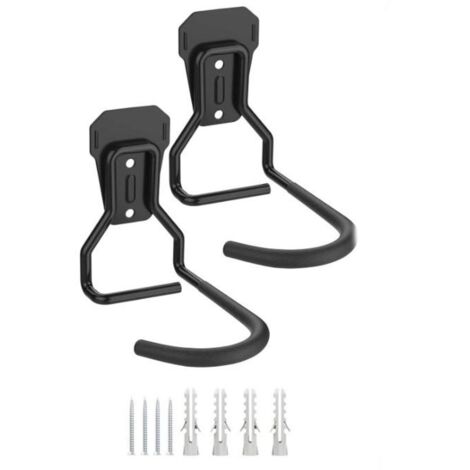 Ganci per bicicletta - Set da 2 - Sistema di sospensione per bicicletta - Portabici - Materiale metallico - Supporto per bicicletta da parete - Porta attrezzi - Adatto a tutti i tipi di bicicletta - N