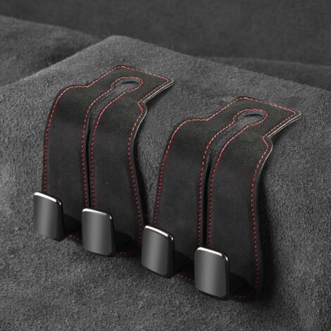 Ganci per poggiatesta del sedile auto (set da 2), ganci per portafoglio da auto, ganci per appendere portafogli e borse, ganci portaoggetti per lo schienale del sedile auto, supporti a doppio gancio, 