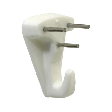 ganci per quadri a 3 chiodi in plastica bianca 3 pz.