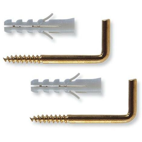 Fissaggio Specchio Senza Viti Ganci Per Specchi E Quadri In Ottone - 2 Pezzi, Carico Fino A 8 Kg, Facili Da Montare Ganci Decorativi Ottone - Foto 4