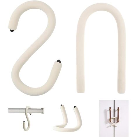 Ganci pieghevoli multifunzionali, flessibili a forma di S, per garage, armadi, cucine e piante fascette stringicavo riutilizzabili utilizzabili anche per serrature di armadi e supporti per cellulari c