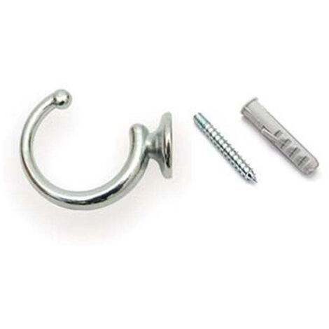 Ganci raccoglitenda a filo grandi cromo - mm.40 - 30 pz