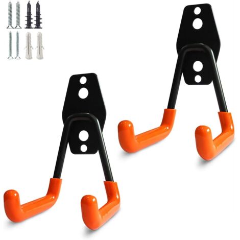 Ganci resistenti per garage, ganci multiuso, organizer per attrezzi da giardino, ganci da parete in acciaio (gancio a U piccolo)