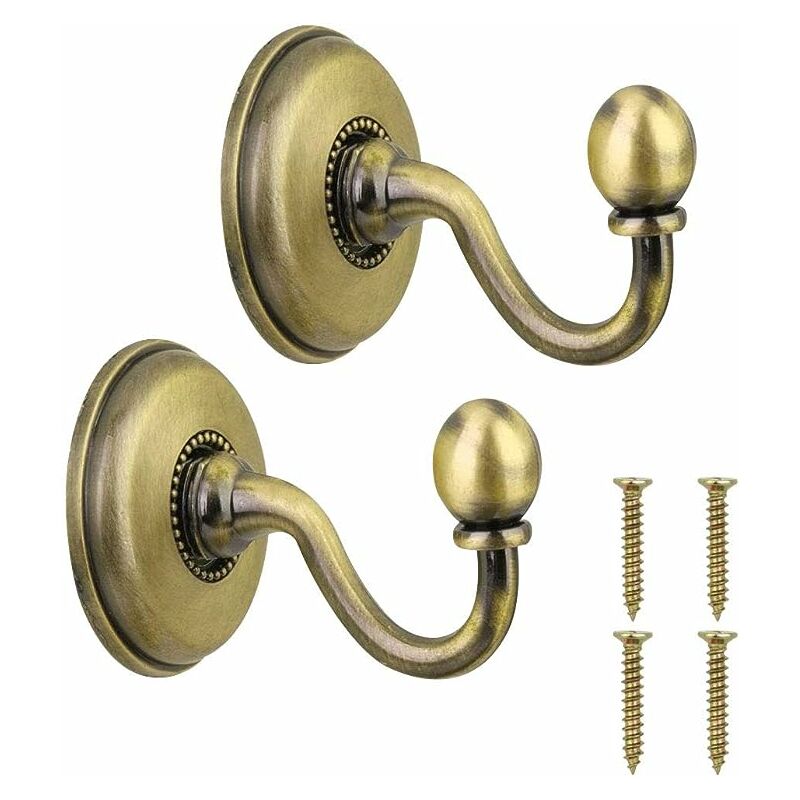 Ganci rotondi in lega vintage da 2 pezzi, ganci