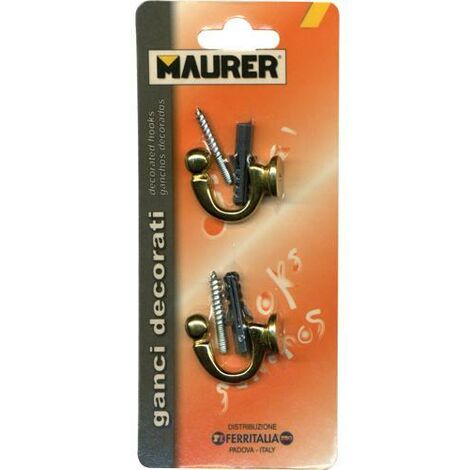 GANCI X EMBRASSE """ORO""" 30MM MAURER - CF. IN BLISTER 2 PZ.