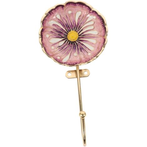 Gancio a forma di fiore smaltato KZQ, portachiavi retrò, gancio retrò. Appendiabiti decorativo, gancio da parete, raffinato gancio da parete in metallo, gancio per cappelli unico, decorazione da paret