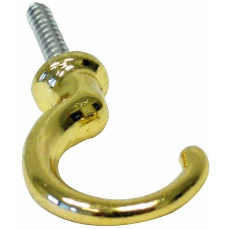GANCIO A MURO PER TENDAGGI ORO LUCIDO  mm. 40x15 (tipo A) 100 PZ