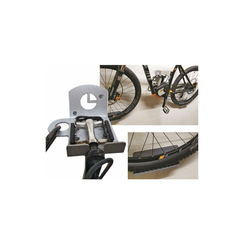 Image of Gancio a parete antifurto per bici con supporto